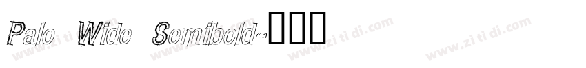 Palo Wide Semibold字体转换